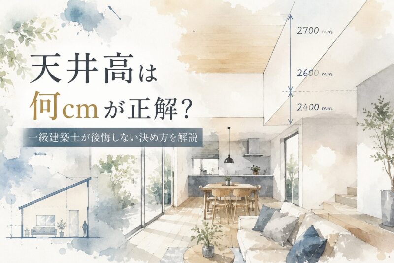 天井高は何cmが正解？一級建築士が後悔しない決め方を解説