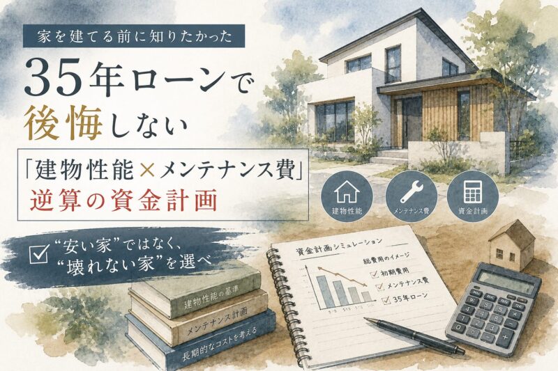 家を建てる前に知りたかった35年ローンで後悔しない「建物性能×メンテナンス費」逆算の資金計画― “安い家”ではなく、“壊れない家”を選べ
