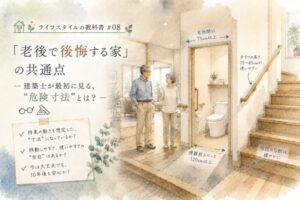 🏠🌿✨ ライフスタイルの教科書 #08🏠🧓 「老後は後で考える」は危険？ ― 建築士が伝える、経年変化する家の考え方 ― 👓📐✨