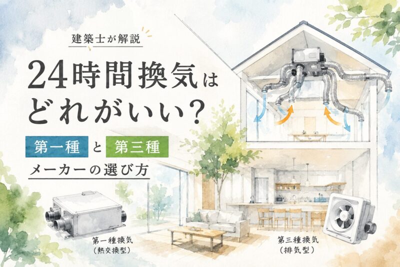 24時間換気はどれがいい？第一種と第三種・メーカーの選び方を建築士が解説